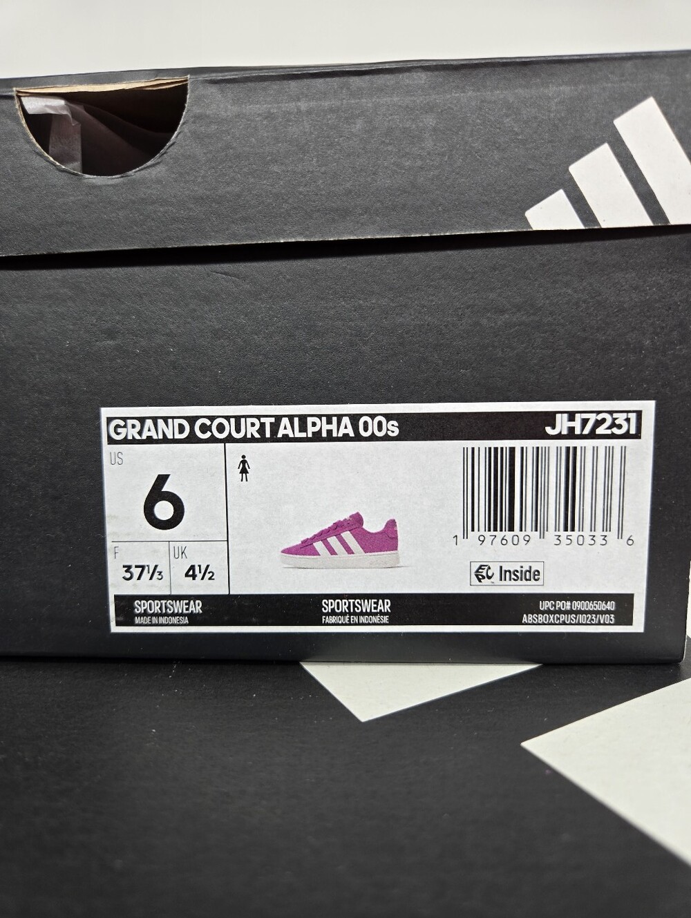 adidas Women's Grand Court Alpha JH7231 Purple Burst White Shoes Size 6 - Picture 8 of 8
